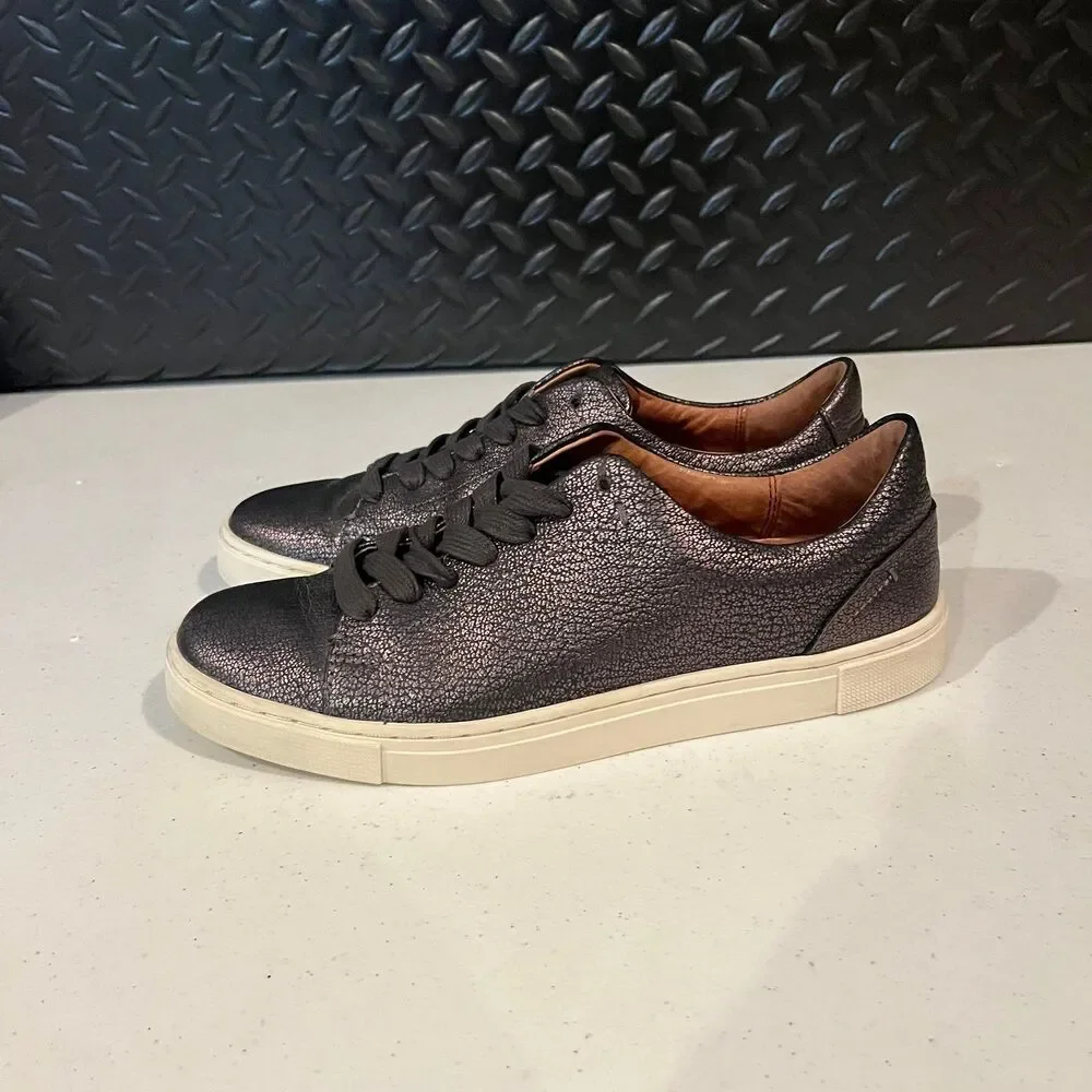 Frye Ivy Low Lace Up Sneakers Shoes Brown‎ Leather Womens Size 6.5 M
